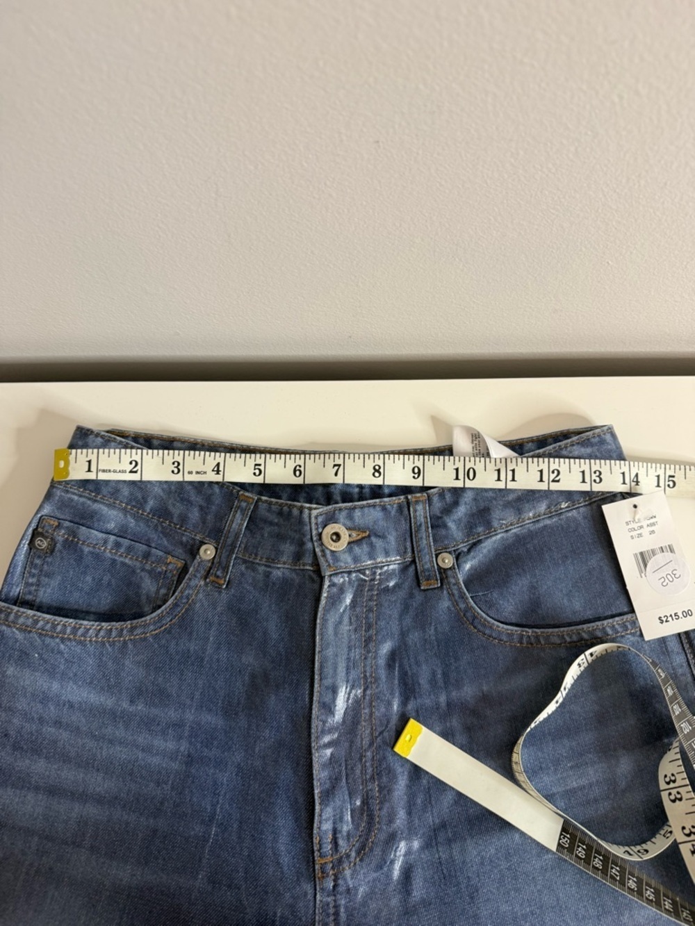 Adriano Goldschmied Coated Denim Wide Leg Jeans - $215 NWT - Picture 7 of 10